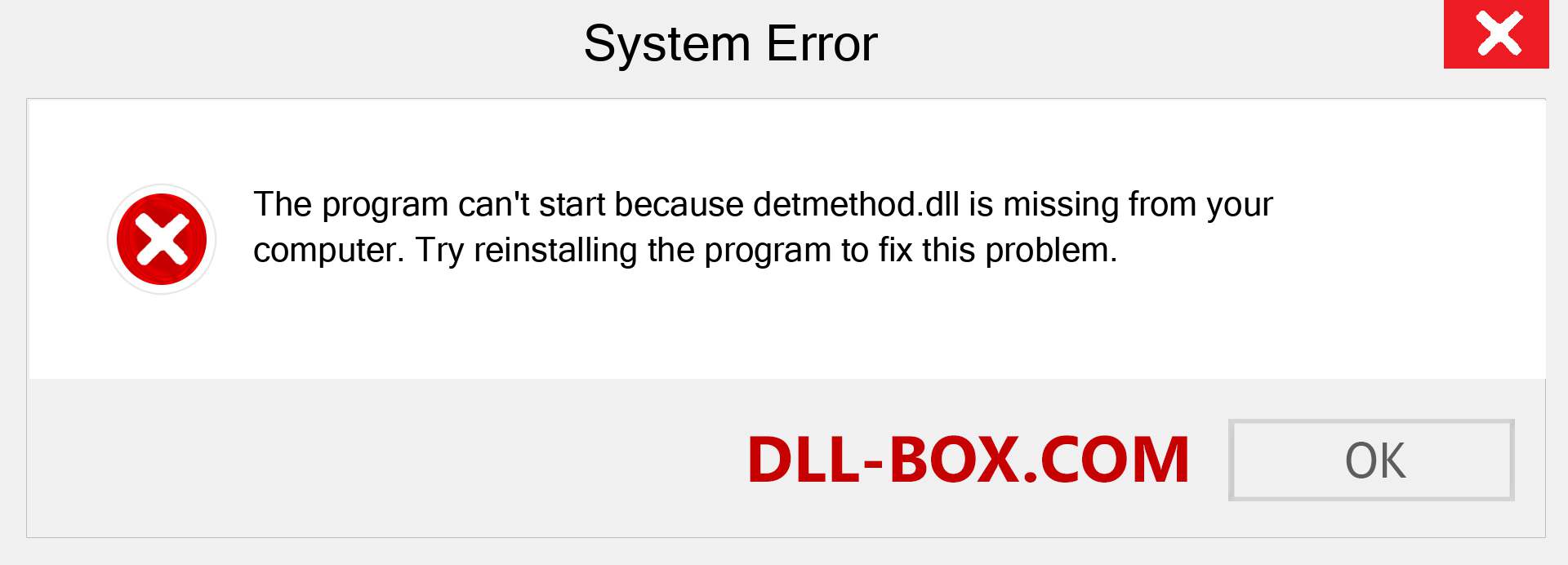  detmethod.dll file is missing?. Download for Windows 7, 8, 10 - Fix  detmethod dll Missing Error on Windows, photos, images